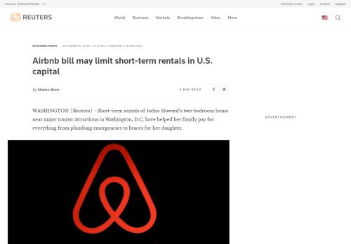 
                            6. Airbnb bill may limit short-term rentals in U.S. capital | Reuters