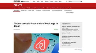 
                            10. Airbnb cancels thousands of bookings in Japan - BBC News