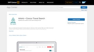 
                            12. Airbnb + Concur Travel Search - SAP Concur App Center