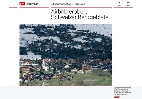 
                            13. Airbnb erobert Schweizer Berggebiete - SWI swissinfo.ch