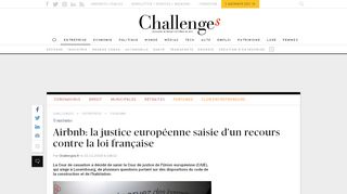 
                            13. Airbnb: la justice européenne saisie d'un recours - Challenges