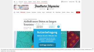 
                            12. AirBnB muss Daten zu überlangen Touristenmieten herausgeben - FAZ