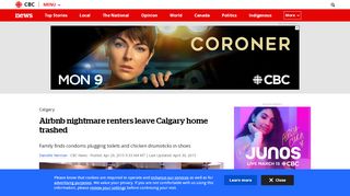 
                            13. Airbnb nightmare renters leave Calgary home trashed | CBC News