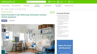 
                            4. Airbnb: Schweizer wollen keine Fremden in der Wohnung - Comparis