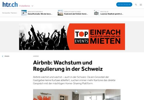 
                            12. Airbnb: Wachstum und Regulierung in der Schweiz - htr.ch