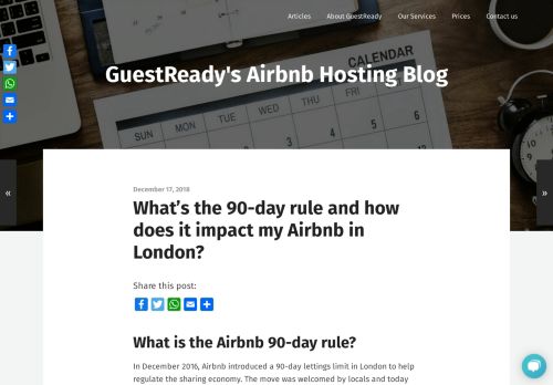 
                            11. Airbnb's 90-day limit in London: how to play by the rules - GuestReady