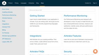 
                            2. Airbrake Documentation - Airbrake