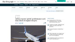 
                            10. Airbus reports 'grisly' performance as it runs short of engines for jets