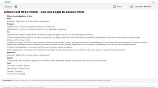 
                            7. AirConnect 9150/9550 - Can not Login to Access Point