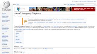 
                            5. Aircraft emergency frequency - Wikipedia