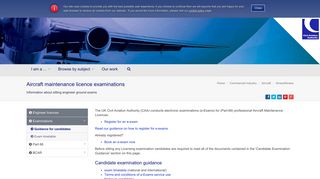 
                            4. Aircraft maintenance licence examinations | UK Civil Aviation Authority