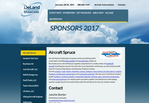 
                            13. Aircraft Spruce - DeLand Sport Aviation Showcase