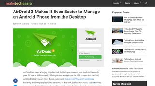 
                            10. AirDroid 3: Manage Android Phone From Desktop - Make Tech Easier