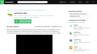 
                            9. AirDroid for Mac - Free download and software reviews - CNET ...