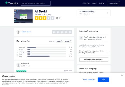 
                            5. AirDroid Reviews | Read Customer Service Reviews of web.airdroid.com