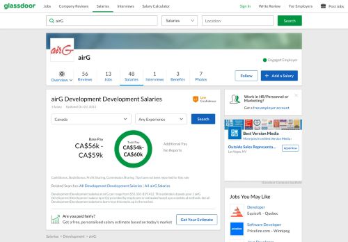 
                            11. airG Development Salary | Glassdoor.ca