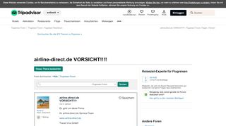 
                            2. airline-direct.de VORSICHT!!!! - Flugreisen Forum, Fragen, Themen ...