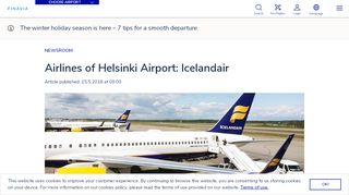 
                            13. Airlines of Helsinki Airport: Icelandair | Finavia
