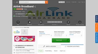 
                            8. Airlink Broadband, Mukarampura - Internet Service Providers in ...
