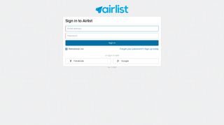 
                            3. Airlist: Sign in