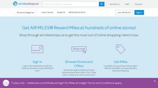 
                            6. airmilesshops.ca: Get Rewarded at 200+ online retailers