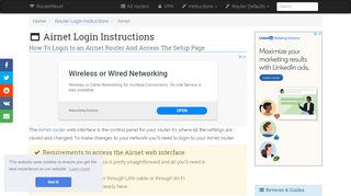 
                            9. Airnet Login: How to Access the Router Settings | RouterReset