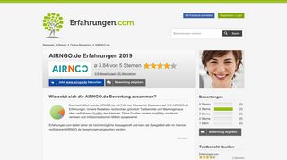 
                            10. ᐅ AIRNGO.de Erfahrungen aus 316 Bewertungen » 3.8/5 im Test