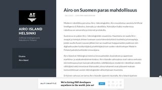 
                            10. Airo on Suomen paras mahdollisuus | Airo Island Helsinki