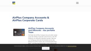 
                            11. AirPlus Company Accounts & AirPlus Corporate Cards - HRworks