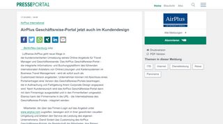 
                            9. ▷ AirPlus Geschäftsreise-Portal jetzt auch im Kundendesign ...