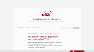 
                            9. AirPlus: Wachstum gegen den internationalen Trend » news | tma ...