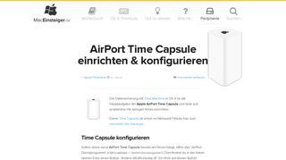 
                            4. AirPort Time Capsule einrichten & konfigurieren - MacEinsteiger.de