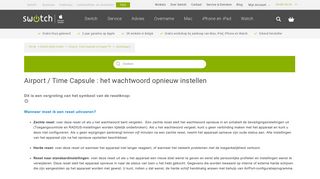 
                            6. Airport / Time Capsule : het wachtwoord opnieuw instellen – Switch ...