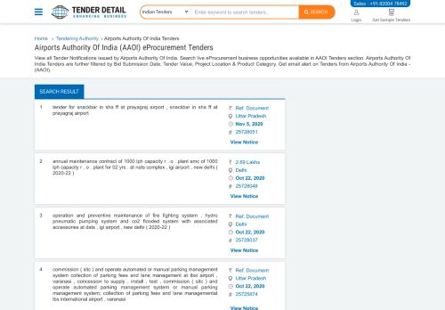 
                            8. Airports Authority Of India Tenders - View Latest AAOI eTenders ...