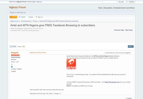 
                            10. Airtel and MTN Nigeria give FREE Facebook Browsing to subscribers ...