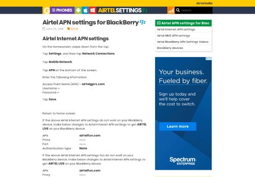 
                            7. Airtel APN settings for BlackBerry