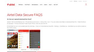 
                            4. Airtel Data Secure FAQS - airtel: Prepaid | Postpaid | Broadband ...