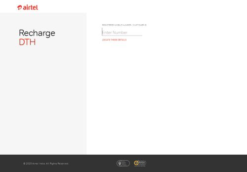 
                            11. Airtel DTH Recharge, Online Digital TV Recharge