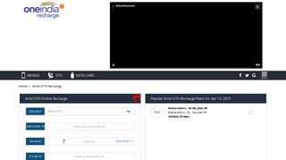 
                            10. Airtel DTH Recharge & Plans, Packages, Offers - Oneindia Recharge