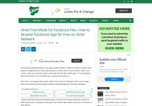 
                            8. Airtel Free Mode for Facebook Flex:How to Browse Facebook App ...