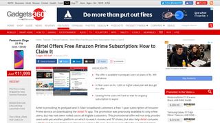 
                            3. Airtel Offers Free Amazon Prime Subscription: How to Claim It | NDTV ...