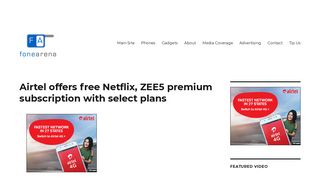 
                            6. Airtel offers free Netflix, ZEE5 premium subscription ... - FoneArena.com