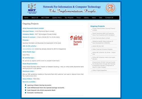 
                            4. Airtel Payments Bank Limited - Network for information & computer ...