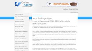 
                            6. Airtel Recharge Agent - OnlineAgents.in