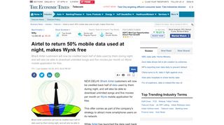 
                            11. Airtel to return 50% mobile data used at night, makes Wynk ...