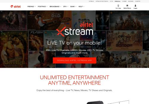 
                            12. Airtel TV App - Watch Live TV, Movies, Shows, Amazon Prime Video ...