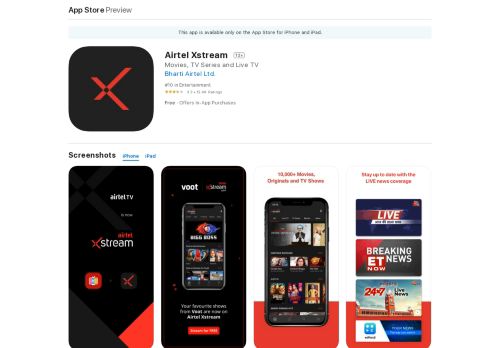 
                            7. Airtel TV on the App Store - iTunes - Apple