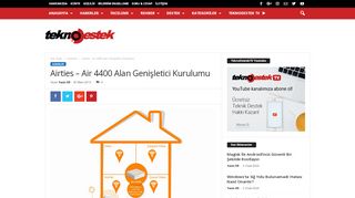 
                            3. Airties – Air 4400 Alan Genişletici Kurulumu | TeknoDestek