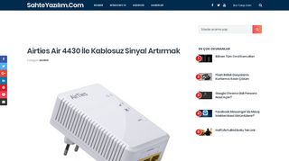 
                            6. Airties Air 4430 İle Kablosuz Sinyal Artırmak | SahteYazılım.Com