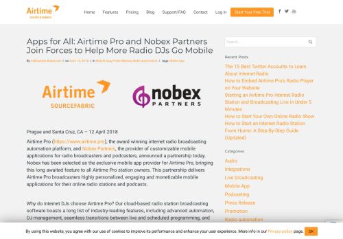 
                            12. Airtime Pro and Nobex Partners Join Forces to Help More Radio DJs ...